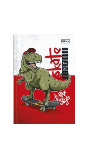 CADERNO BROCHURA 1/4 CAPA DURA MASC.RAPTOR 80F