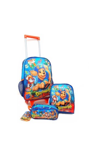 KIT MOCHILA + ESTOJO + LANCHEIRA CLIO DOGUINHOS RADICAIS DR3502KT CLIO