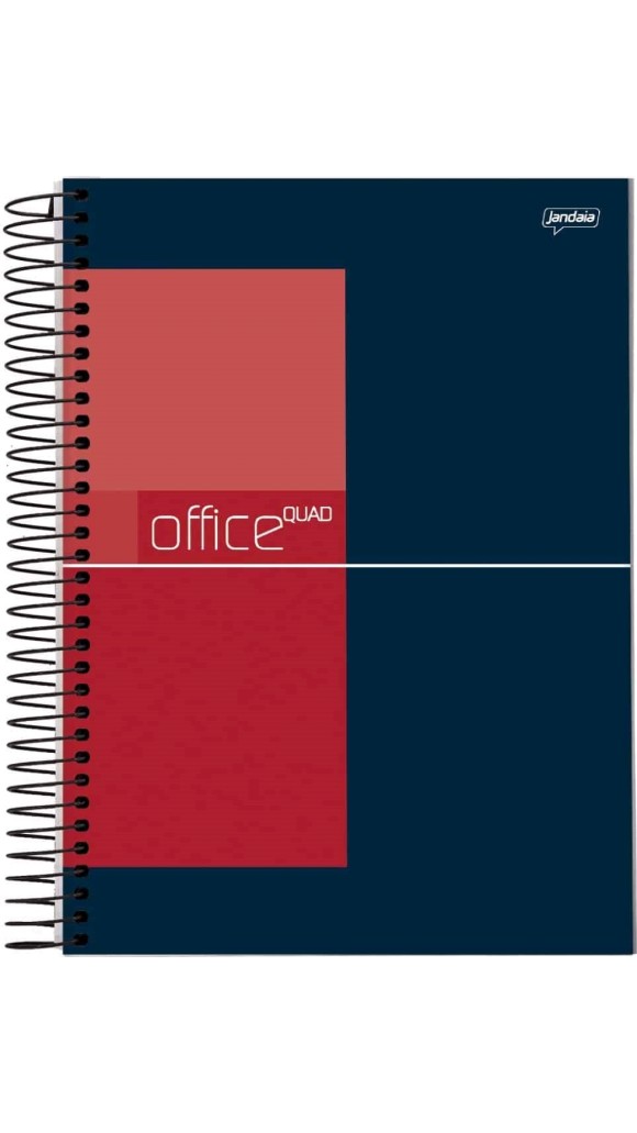 CADERNO UNIVERSITÁRIO CAPA DURA ESPIRAL MASC.1X1 QUADRICULADO OFFICE COLLECTION 96F.2023 JANDAIA