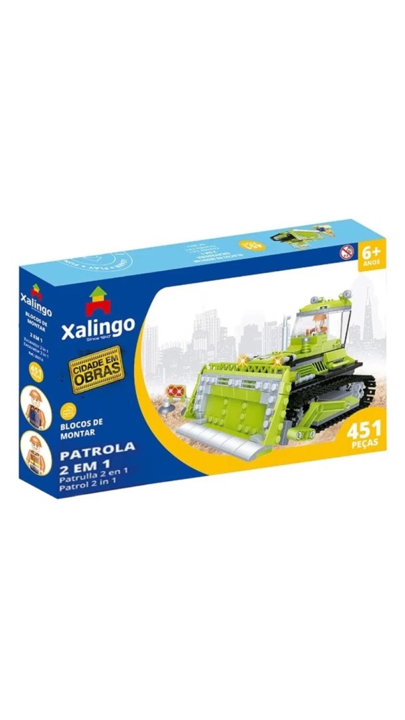 BLOCOS DE MONTAR CIDADE EM OBRAS PATROLA 2 EM 1 451 PCS
