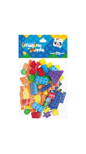 BLOCOS DE MONTAR IMAGINE E MONTE C/70 PCS PICA-PAU