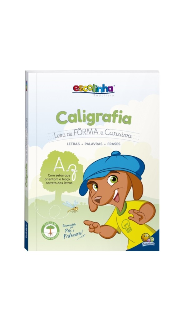 LIVRO ESCOLINHA CALIGRAFIA LETRA DE FORMA E CURSIVA TODOLIVRO