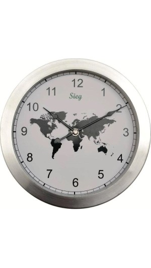 RELÓGIO DE PAREDE REDONDO ALUMÍNIO 27CM SIEG