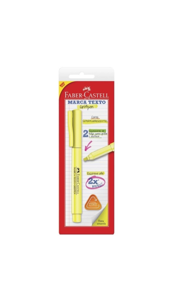MARCA TEXTO GRIFPEN C/ BLISTER FABER-CASTELL