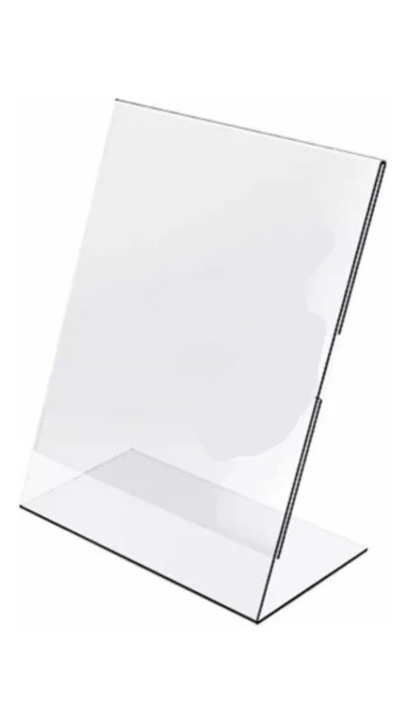 DISPLAY DE AVISOS A4 VERTICAL C/APOIO CRISTAL HOMENAGEART