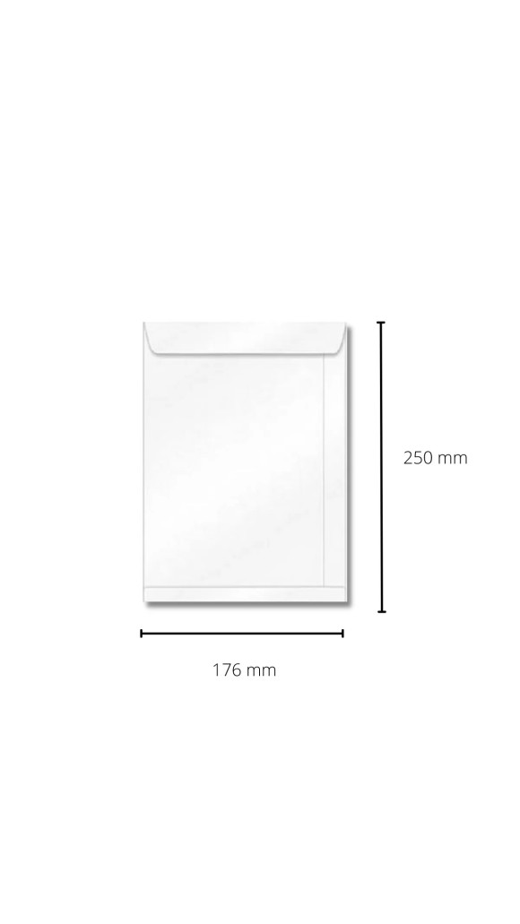 ENVELOPE SACO 176X250 BRANCO FORONI PACOTE C/10 UNID.