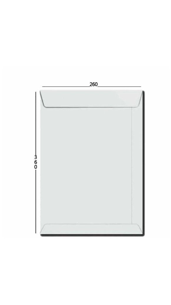 ENVELOPE SACO 260X360 BRANCO FORONI PACOTE C/10 UNID.