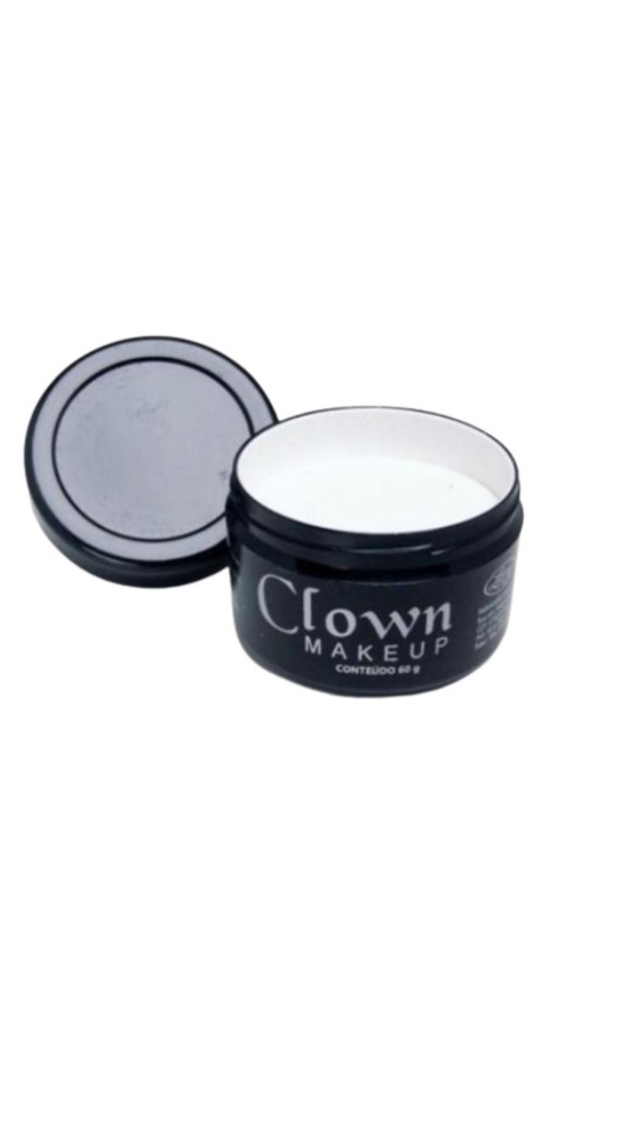 PINTURA FACIAL CLOWN MAKE UP BRANCO ROSTINHO PINTADO