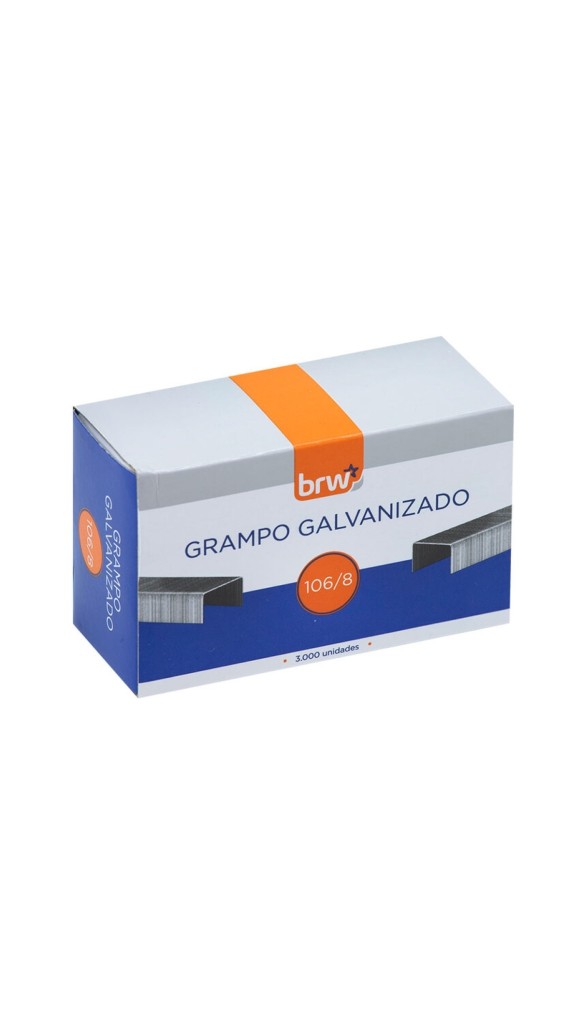 GRAMPO 106/8 3.000 UNID. GALVANIZADO BRW