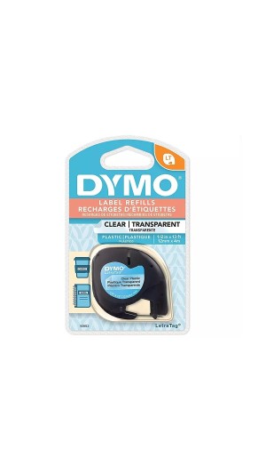 FITA ROTULADOR DYMO LT POLIESTER 12MMX4M PT.TRANSPARENTE