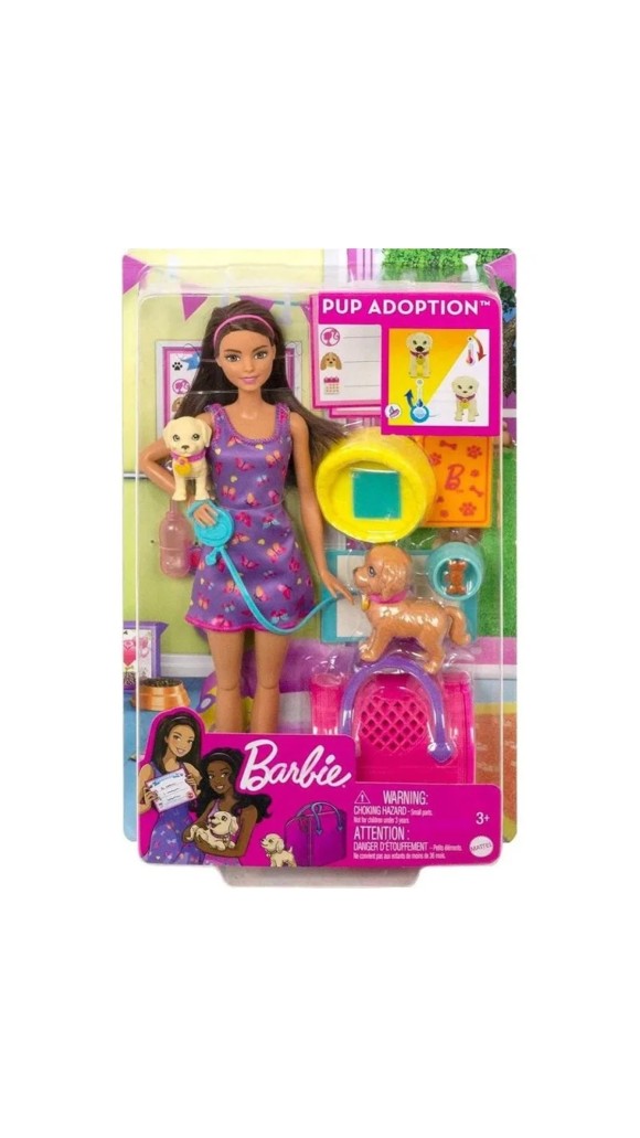 BARBIE ADOTA UM CACHORRINHO MORENA HKD86 MATTEL
