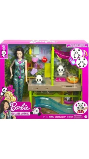 BARBIE I CAN BE CUIDADOS E RESGATE DE PANDAS HKT77 MATTEL