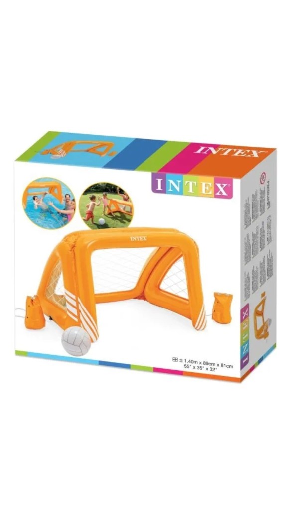 KIT POLO AQUÁTICO FLUTUANTE INFLÁVEL INTEX