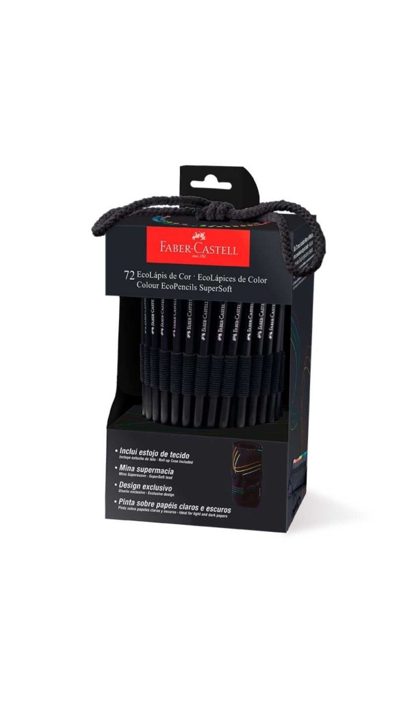 LAPIS DE COR 72 CORES SUPERSOFT ESTOJO DE TECIDO FABER-CASTELL