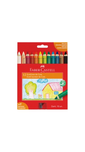 BIG GIZ DE CERA 12 CORES ECOGIZ FABER-CASTELL
