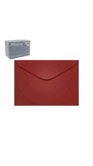 ENVELOPE VISITA VINHO 72X108 FORONI CAIXA C/100 UNID.
