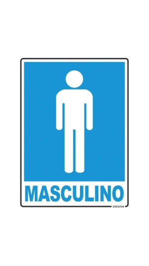 PLACA SINALIZ.15X20 BANHEIRO MASCULINO SIN53 PCT C/01 UNID.