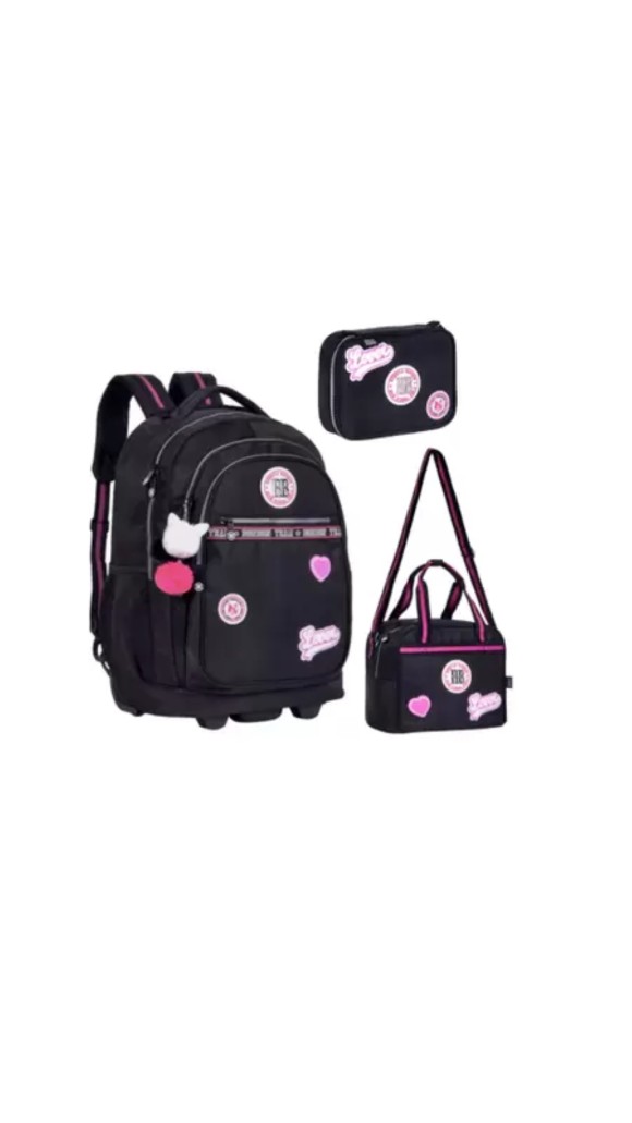KIT MOCHILA + ESTOJO + LANCHEIRA REBECCA BONBON RB24001 CLIO