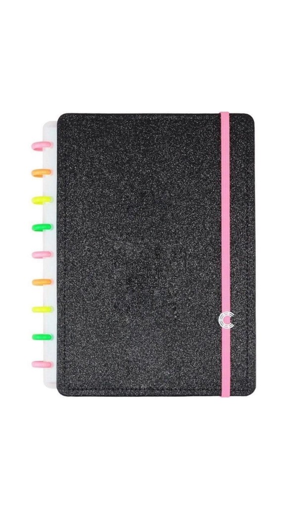 CAD.INTELIG.C.D.FEM.80F MÉDIO LETS GLITTER NEON BLACK 2024