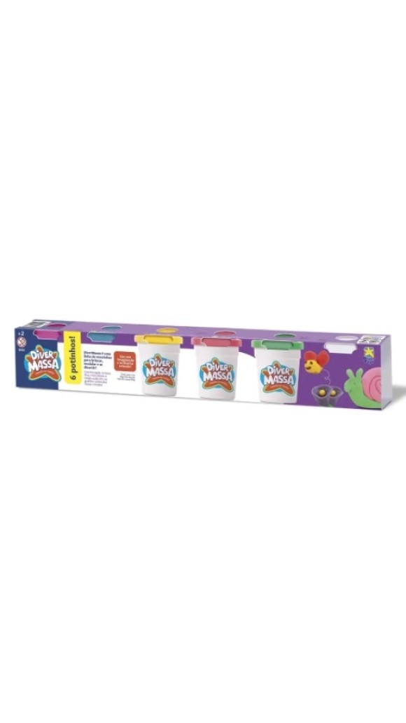 DIVER MASSA C/06 POTES SORTIDOS DIVERTOYS