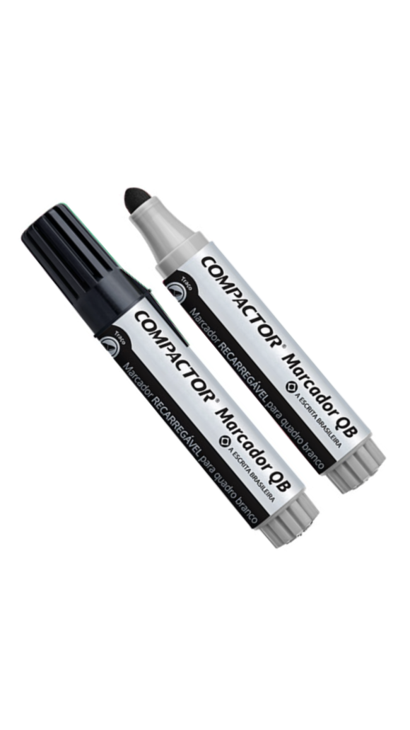 MARCADOR QUADRO BRANCO RECARREGÁVEL QB COMPACTOR