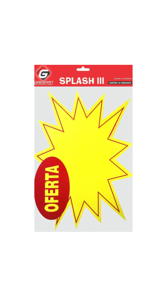 CARTAZ SPLASH III OFERTA GRESPAN PACOTE C/10 UNID.