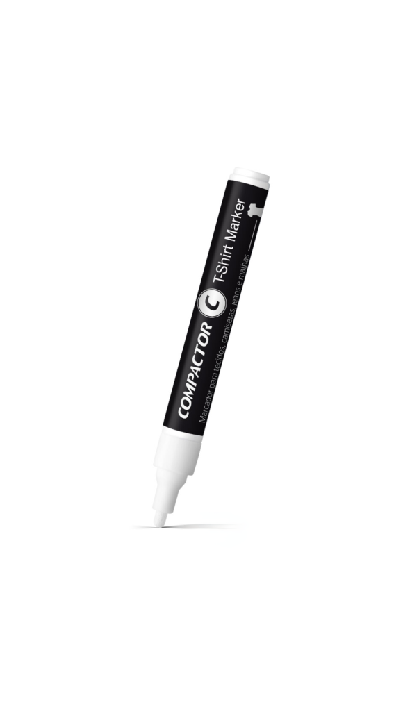 MARCADOR TECIDO T-SHIRT MARKER BRANCO COMPACTOR