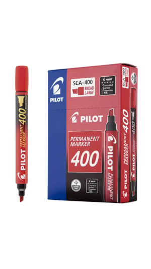 MARCADOR PERMANENTE SCA-400 CHANFRADO PILOT CAIXA C/12 UNID.
