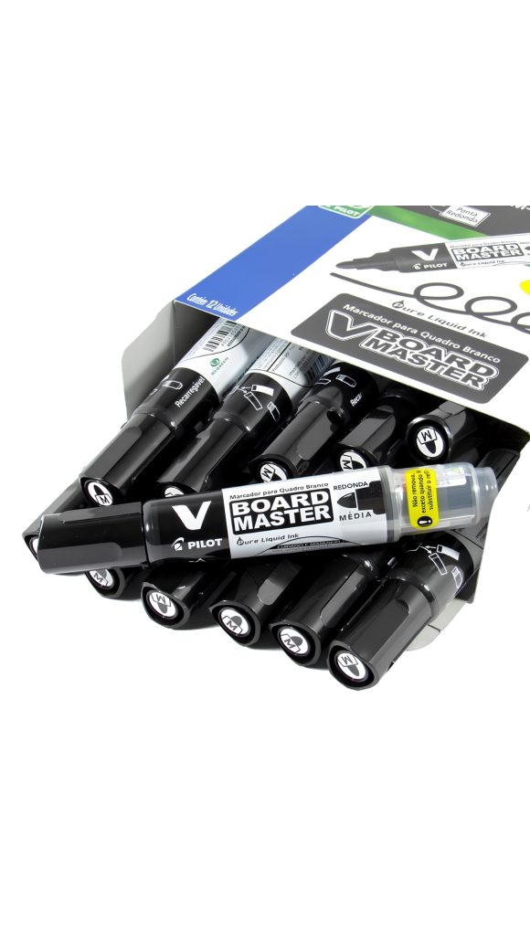 MARCADOR QUADRO BRANCO RECARREGÁVEL WBMA PILOT CAIXA C/12 UNID.