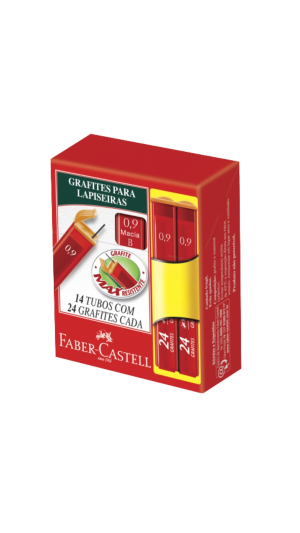 GRAFITE 0.9MM B C/24 MINAS FABER-CASTELL CAIXA C/14 UNID.