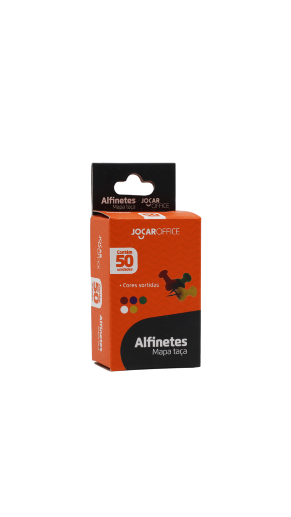 ALFINETE MAPA TAÇA C/50 UNID. JOCAR OFFICE
