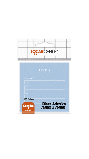 BLOCO RECADO 76MMX76MM 100F. JOCAR OFFICE