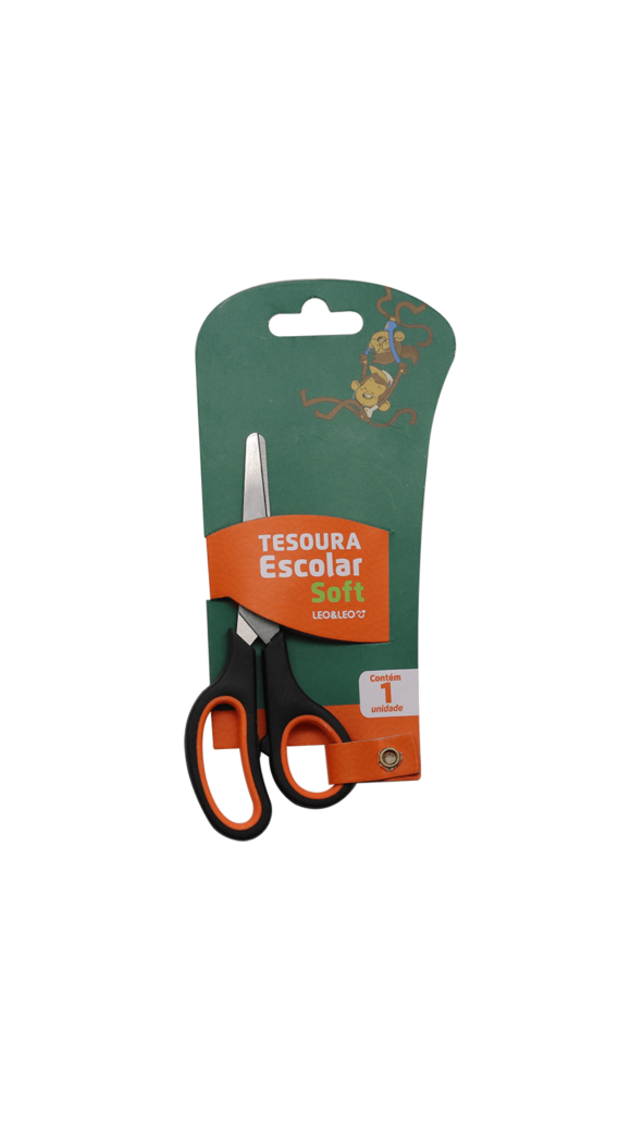 TESOURA ESCOLAR 14CM SOFT LEO&LEO