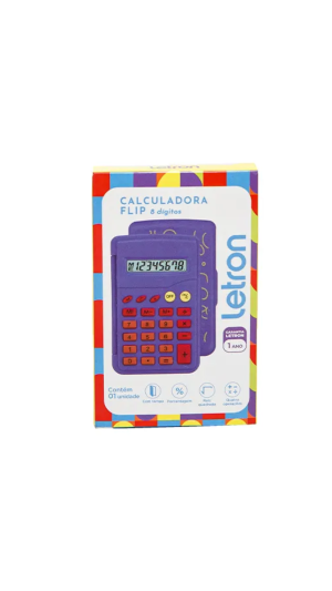 CALCULADORA DE BOLSO FLIP 8 DÍGITOS LETRON