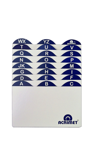 ÍNDICE AZ 3X5 CARTÃO BRANCO ACRIMET