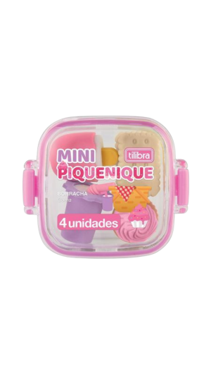 BORRACHA MARMITINHA MINI PIQUENIQUE POTE C/04 UNID. TILIBRA