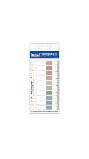BLOCO RECADO TILI NOTES INDEX 12X45MM 10 BLOCOS TILIBRA