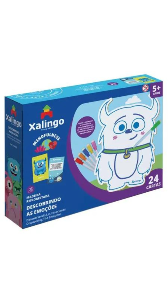 QUADRO P/COLORIR DESCOBRINDO AS EMOÇÕES C/24 CARTAS XALINGO
