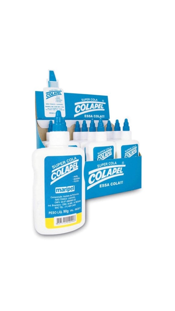 COLA BRANCA COLAPEL 90G CAIXA C/12 UNID.