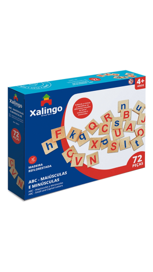 JOGO ABC MAIÚSCULAS E MINÚSCULAS C/72 PCS XALINGO
