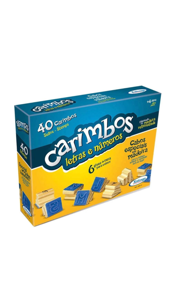 CARIMBOS LETRAS E NÚMEROS C/40 PCS XALINGO