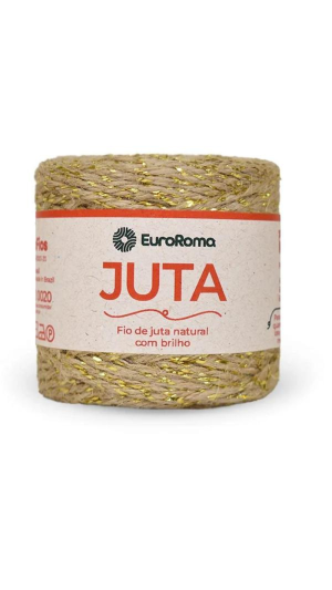 FIO DE JUTA NATURAL C/BRILHO 77M EUROROMA