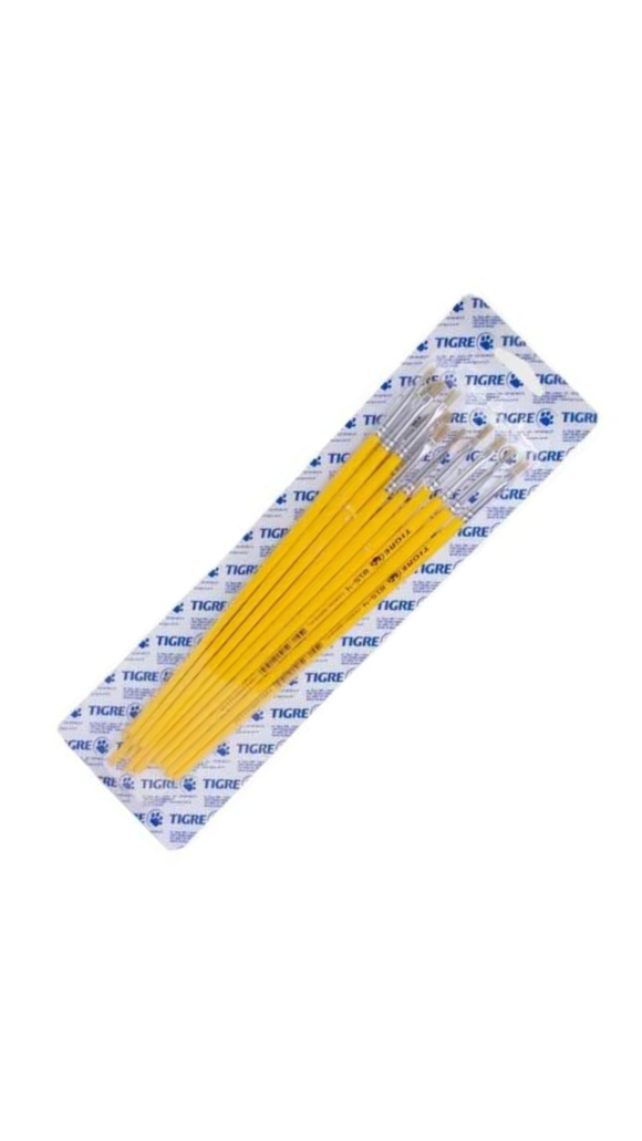 PINCEL CHATO 815 N.04 LONGO AMARELO TIGRE PCT C/12 UNID.