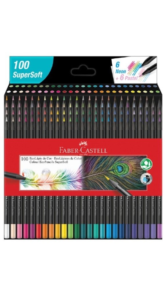 LAPIS DE COR 100 CORES SUPERSOFT FABER-CASTELL